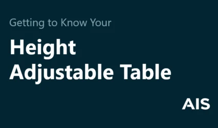 Height Adjustable Table User Instructions