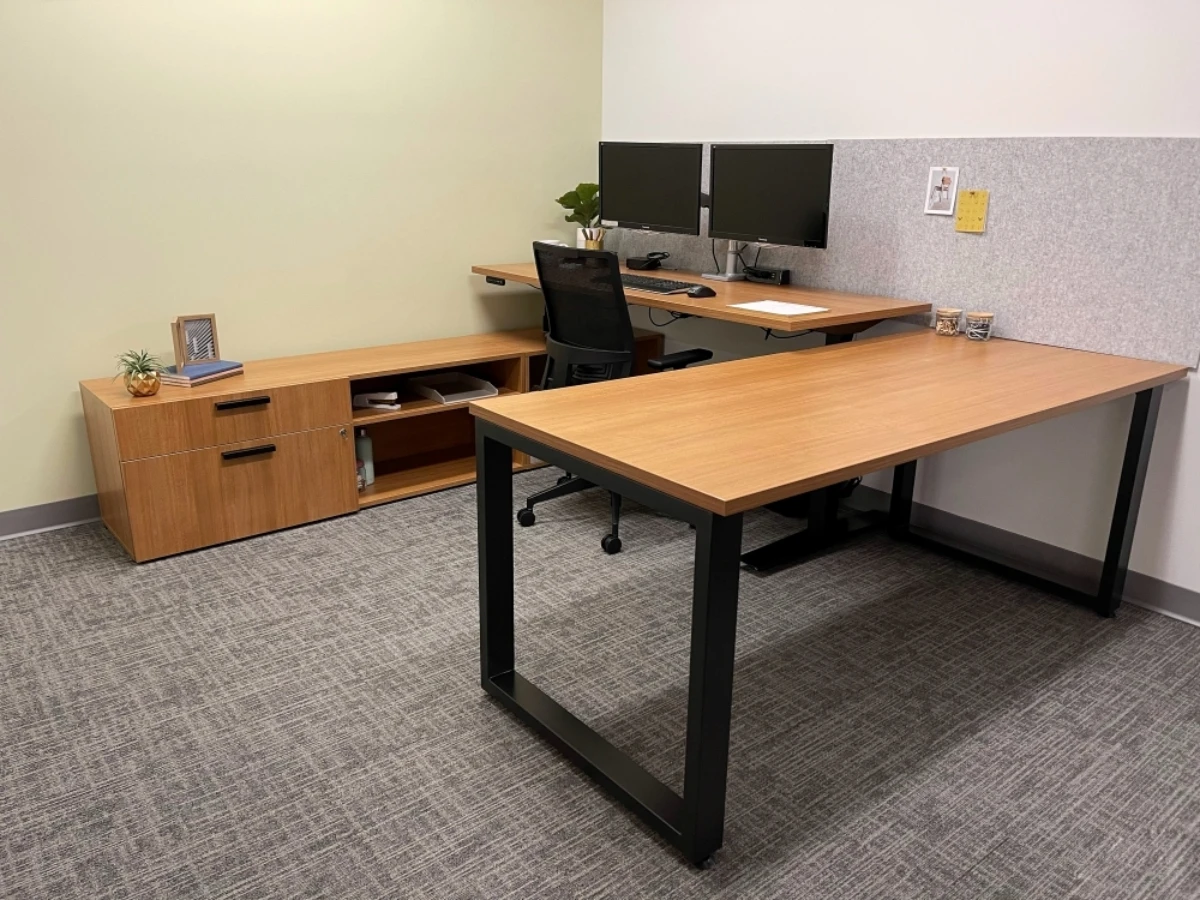 Client site with calibrate storage and hat shown with devens seating md