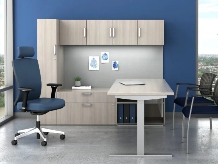 Calibrate casegoods with e series height adjustable table natick executive and grafton side seating md