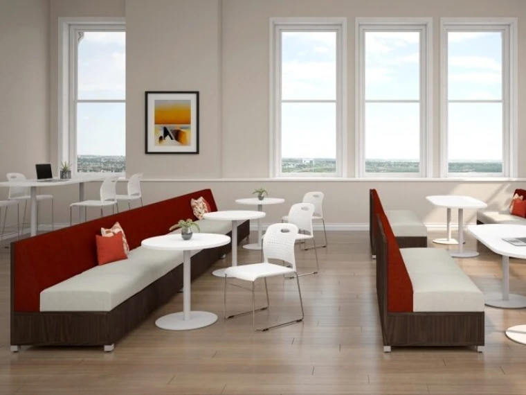 Lb lounge with double and single disc base day to day table md