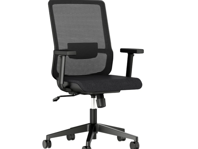 Essex Chair Blk Base Blk Trim Striped Mesh Blk Seat Front 3quarter View 05 19 2021