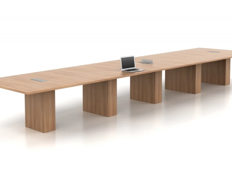 Calibrate conference 5 base tapered top table with short directional grain md
