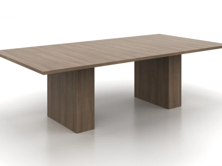 Calibrate conference table with two bases and rectangle top md