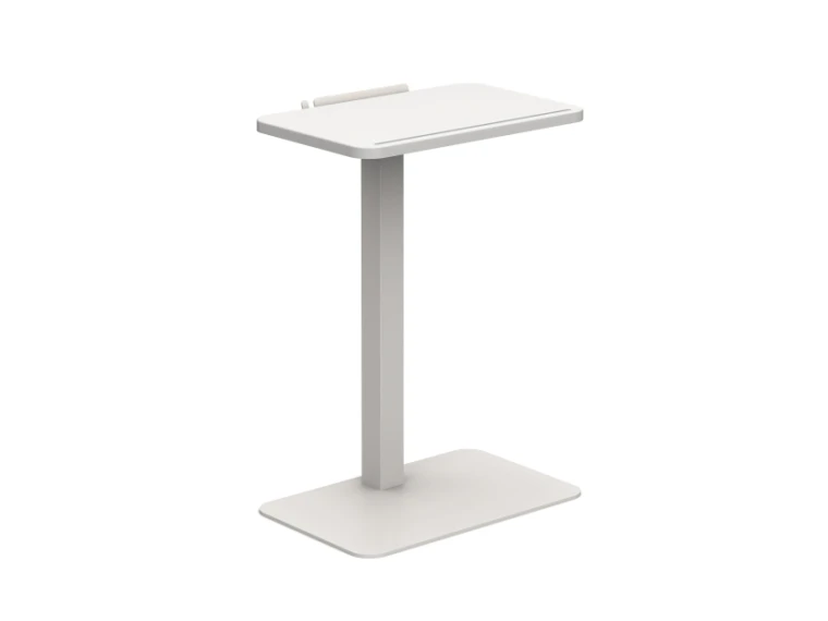 Laptop table with glacier white top and grey value base md