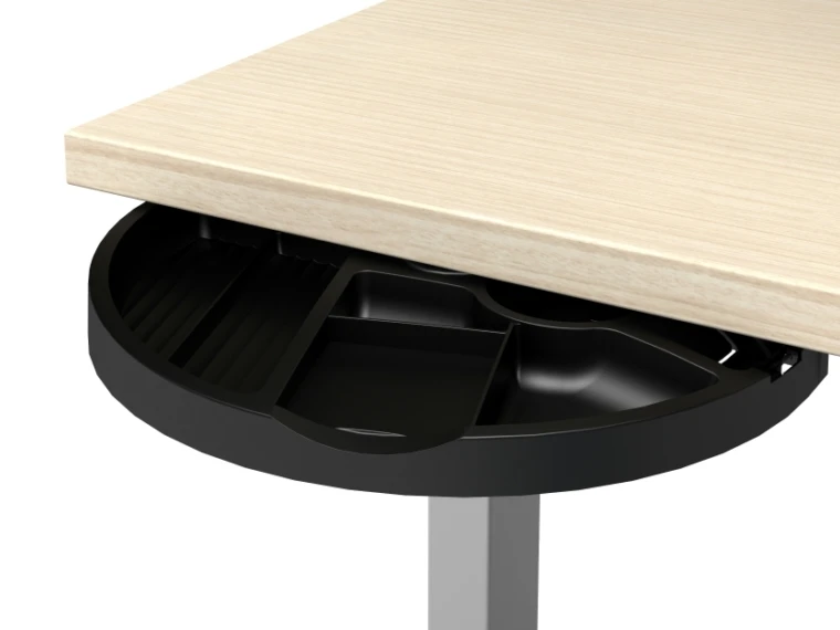 Radius jr under worksurface spin out drawer md