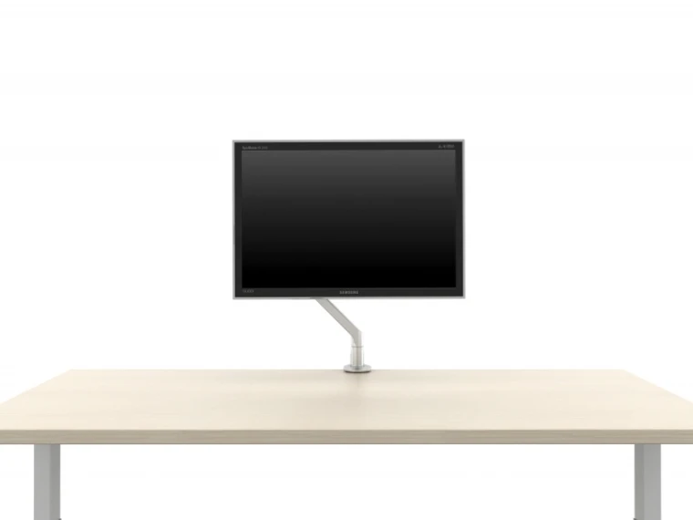 Single monitor arm on worksurface md