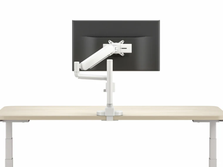 Performance series monitor arm single arm in white back view md