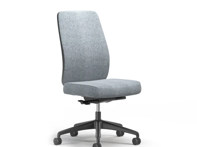 HB PLASTICBASE UPHOLSTERED BLACK NOARMS 3 Q R0