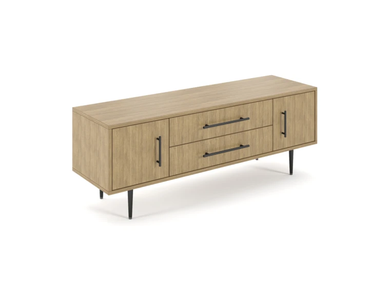 Rhett Credenza with Doors Center Drawers