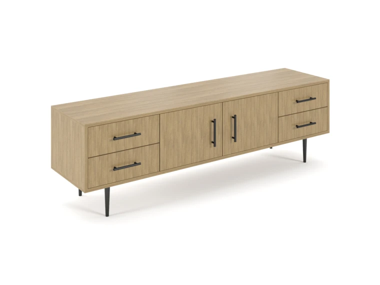 Rhett Credenza with Drawers Center Doors
