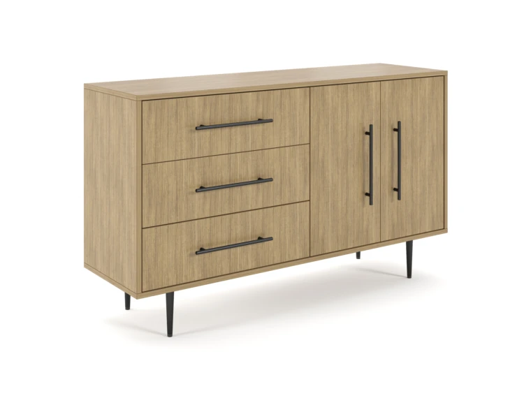 Rhett Credenza with Drawers Doors