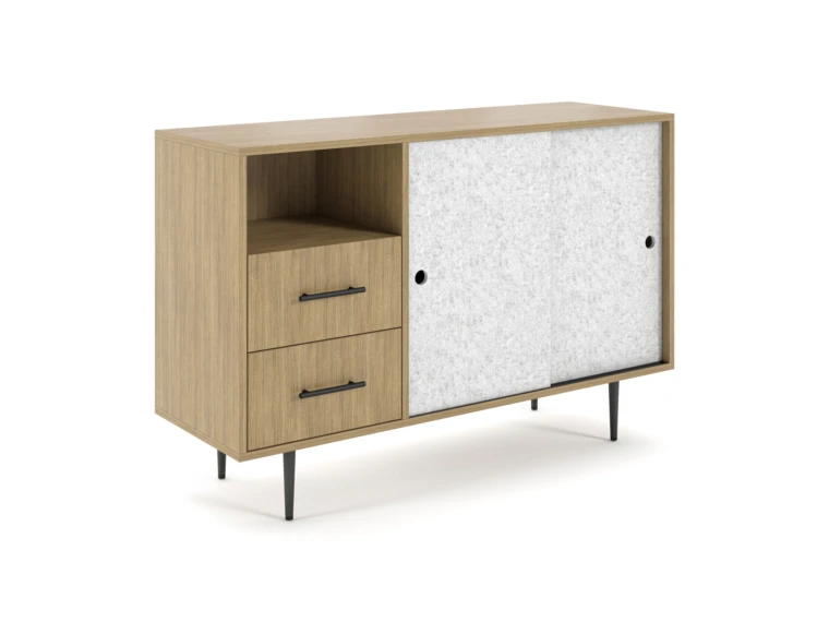 Rhett Credenza with Drawers Sliding Doors