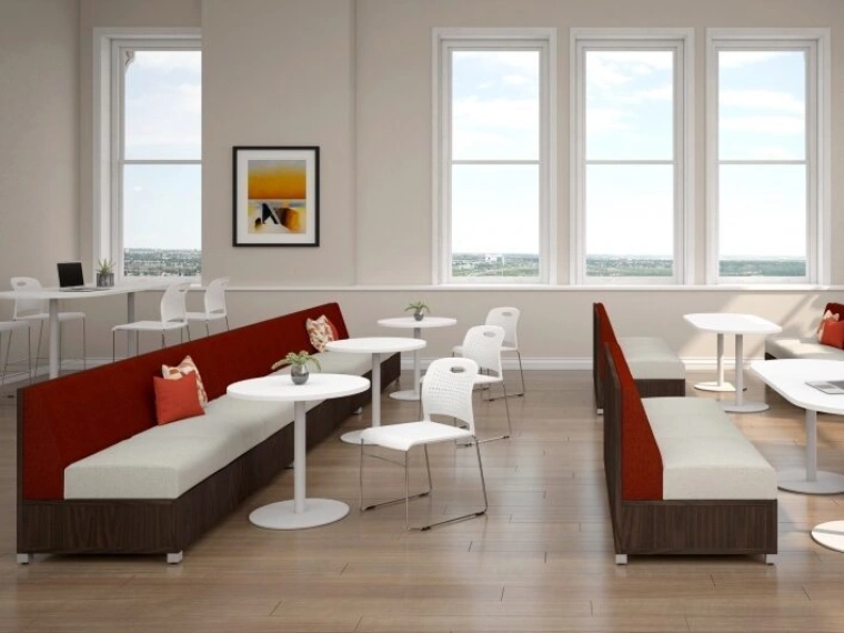 Lb lounge with double and single disc base day to day table md