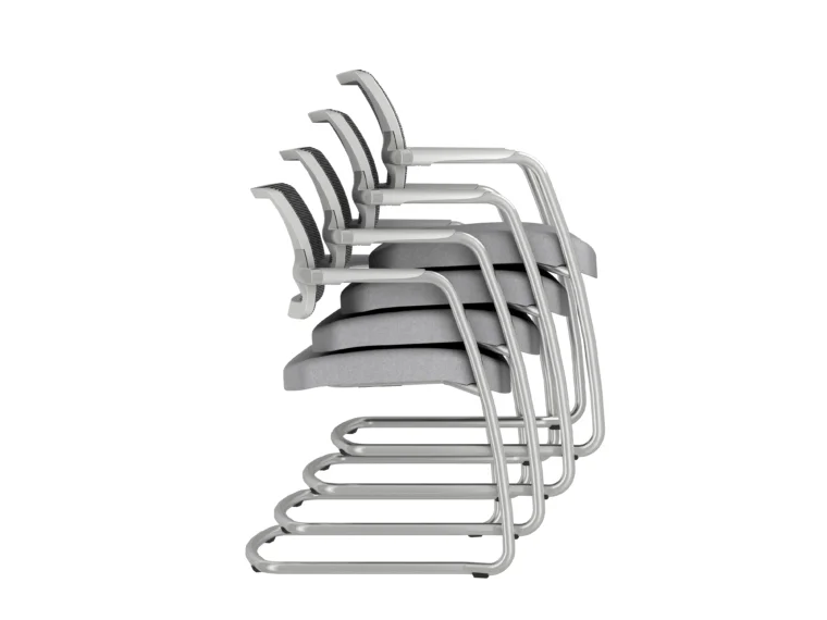 Devens side chair in express grey stacked 4 high lg