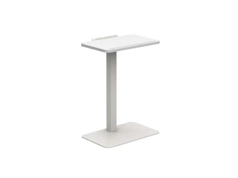 Laptop table with glacier white top and grey value base md