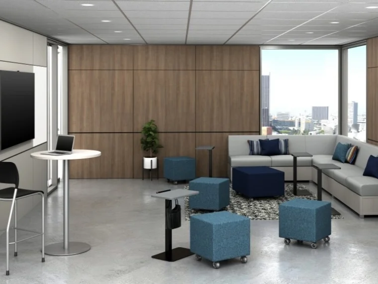 Laptop table and Volker cubes with LB Lounge