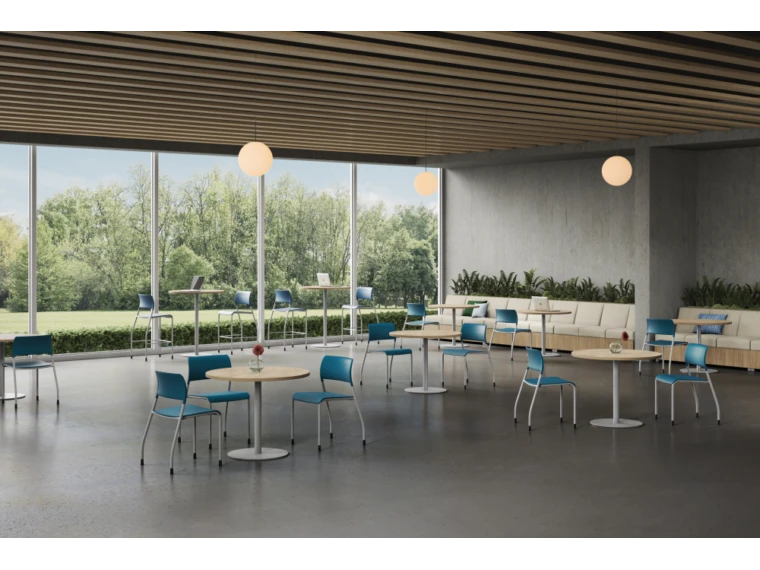 Pierce stools and day to day tables in cafe md