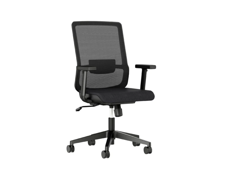 Essex Chair Blk Base Blk Trim Striped Mesh Blk Seat Front 3quarter View 05 19 2021