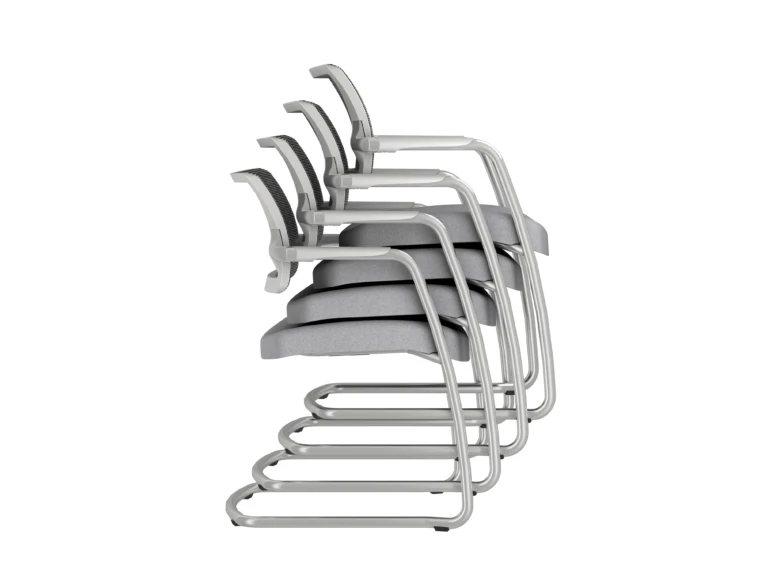 Devens side chair in express grey stacked 4 high lg