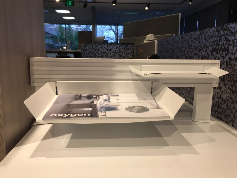 Tool rail with satin white paper tray lg