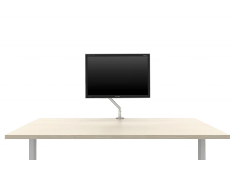 Single monitor arm on worksurface md