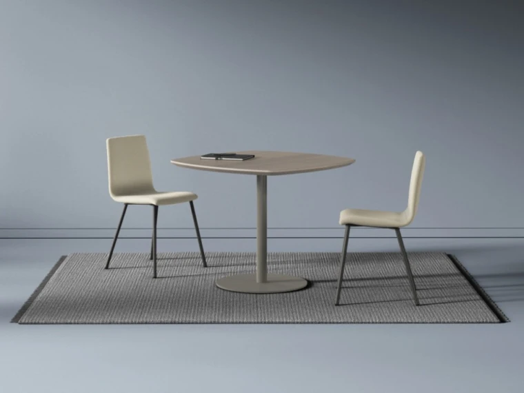 Itzee side chair with day to day disc base table with pebble top web