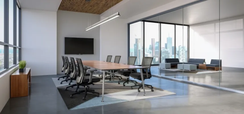 Conference room with day to day table upton seating and lb lounge md