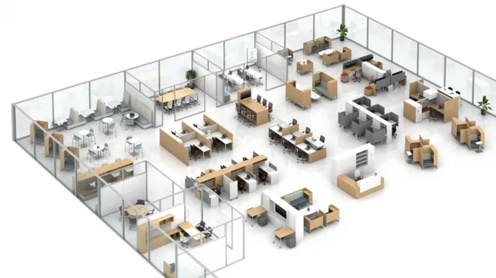 Chatham cove work lounge incorporated into a floorplate md