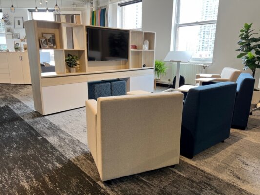 Neocon 23 community workwall with hkr lounge md