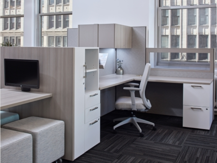 Matrix with calibrate storage and volker cubes in the nyc showroom sm