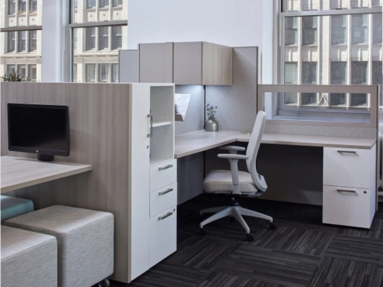 Matrix with calibrate storage and volker cubes in the nyc showroom sm