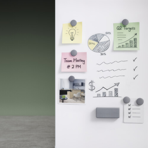 09 AIS R26 MIXER WHITEBOARD MACRODETAILS CLOSEUP MAGNETS