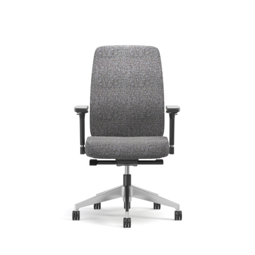 HB ALUMINIUMBASE UPHOLSTERED BLACK FRONT R0