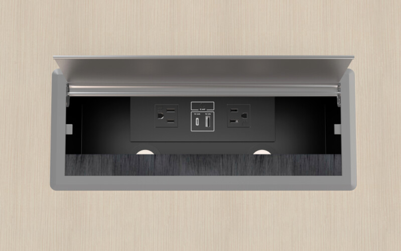 Calibrate conference table top power detail open 2 md