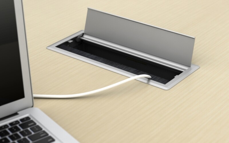 Calibrate conference table top power detail open md