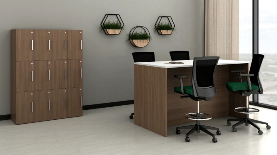 Calibrate end panel table with calibrate storage towers md 1