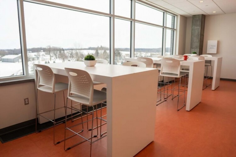 Client space with triad stools md