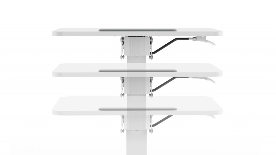 Sit to stand mobile desk height adjustability detail md