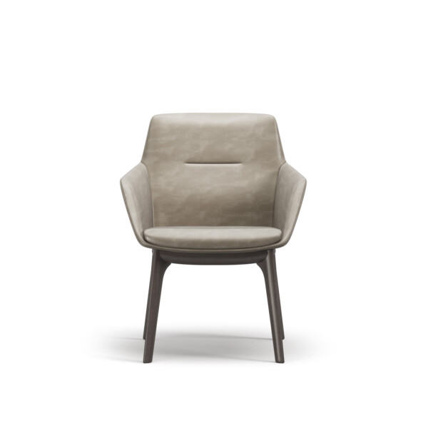 Ardyn Low Back Render White Sweep Wood Leg Front