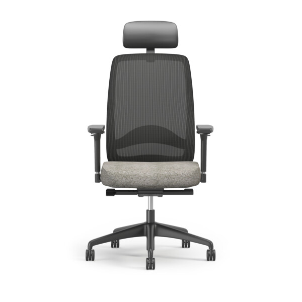EXEC PLASTICBASE MESH ALLBLACK LUMBAR FRONT R0