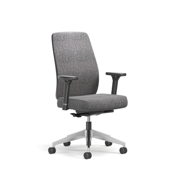HB ALUMINIUMBASE UPHOLSTERED BLACK 3 Q R0
