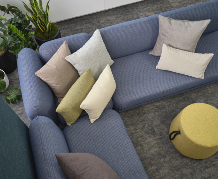 Ais pillows on soft lounge top view md