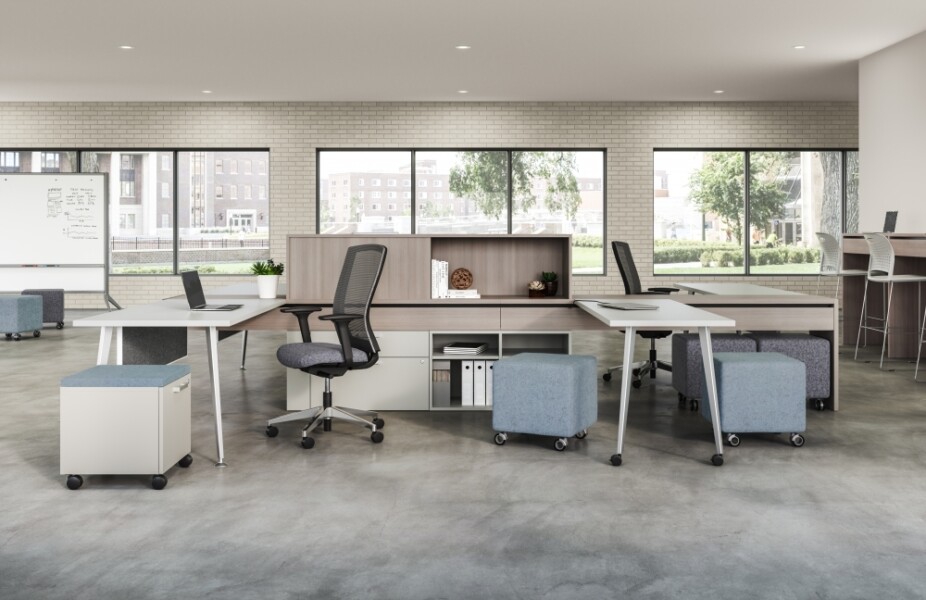 Calibrate community open application with sliding worksurface for impromptu meeting place md