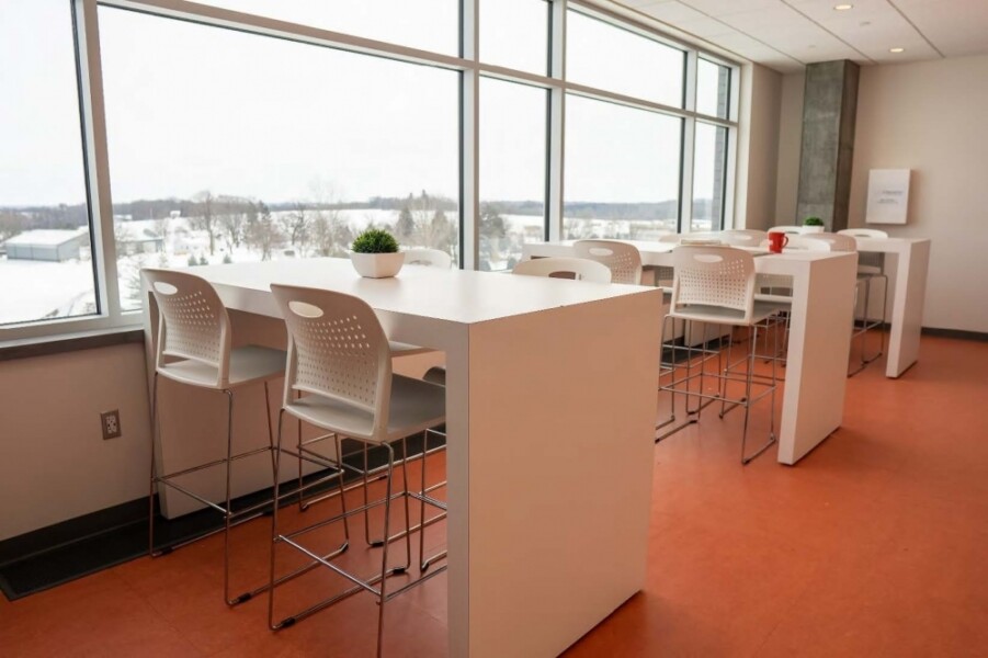 Client space with triad stools md