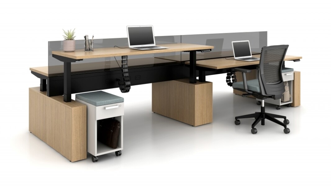 Powerbench height adjustable benching 4 pack dual sided application md