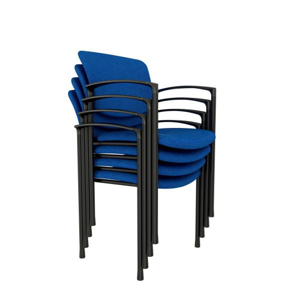 Trix stacked 4 high with maharam messenger ultrmarine fabric md 1